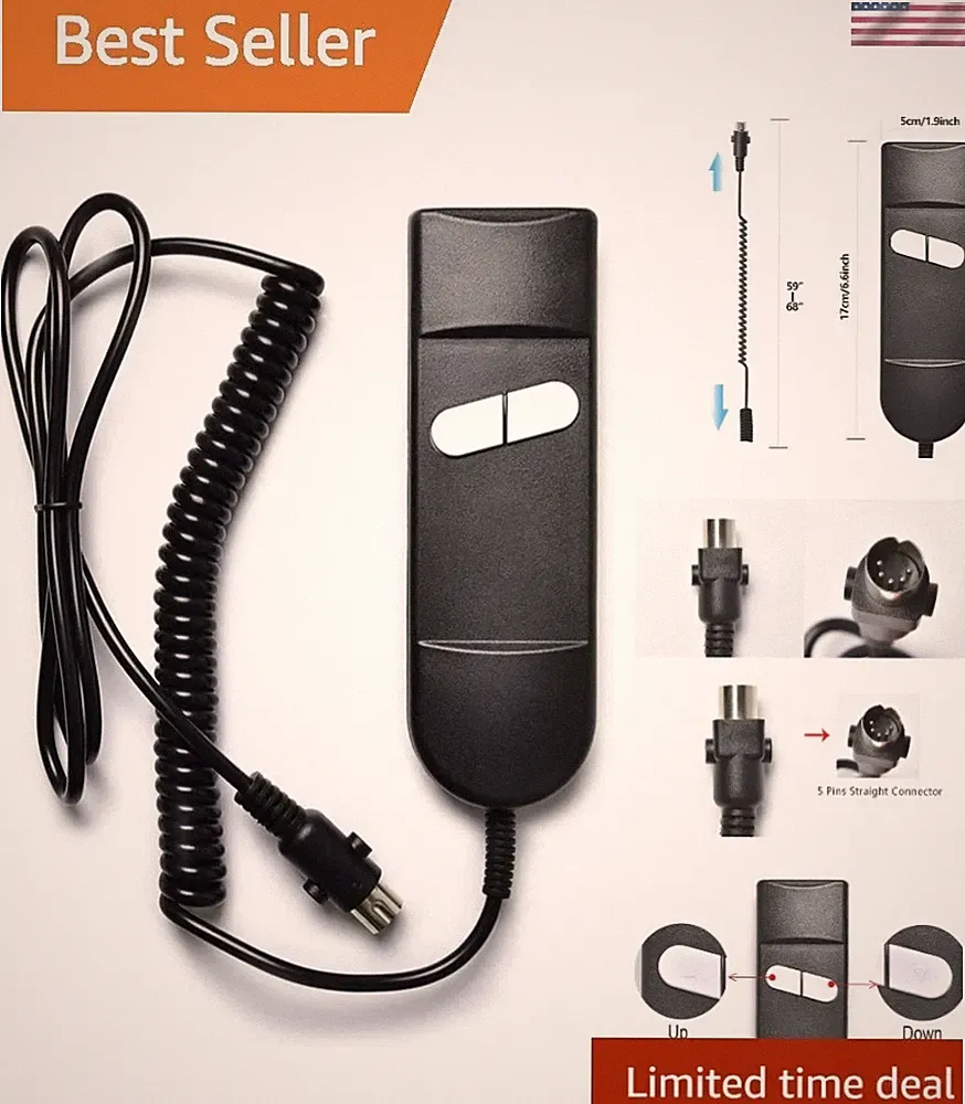 Durable 5 Pin Recliner Remote Control for Most Lift Chair Brands - Lightweight