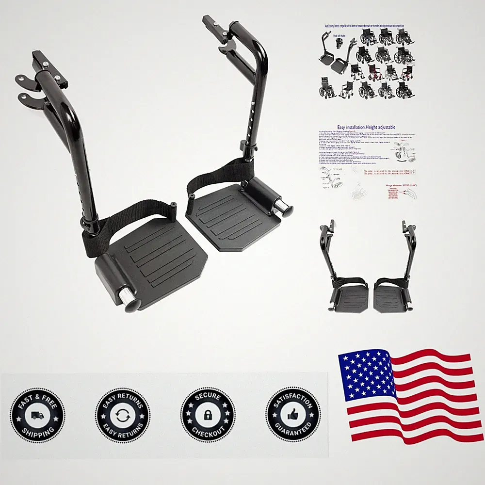 Economy Footrest for Standard Wheelchairs and Transport Chair, Composite Foot...