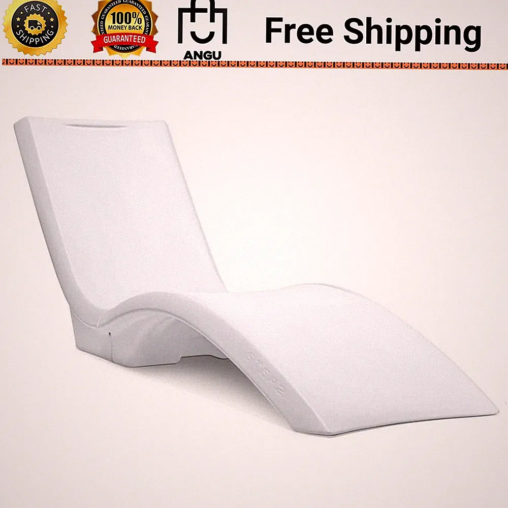Pool Lounger Chair White Weight Sand Cavity In-Water Ergonomic Weather-Resistant