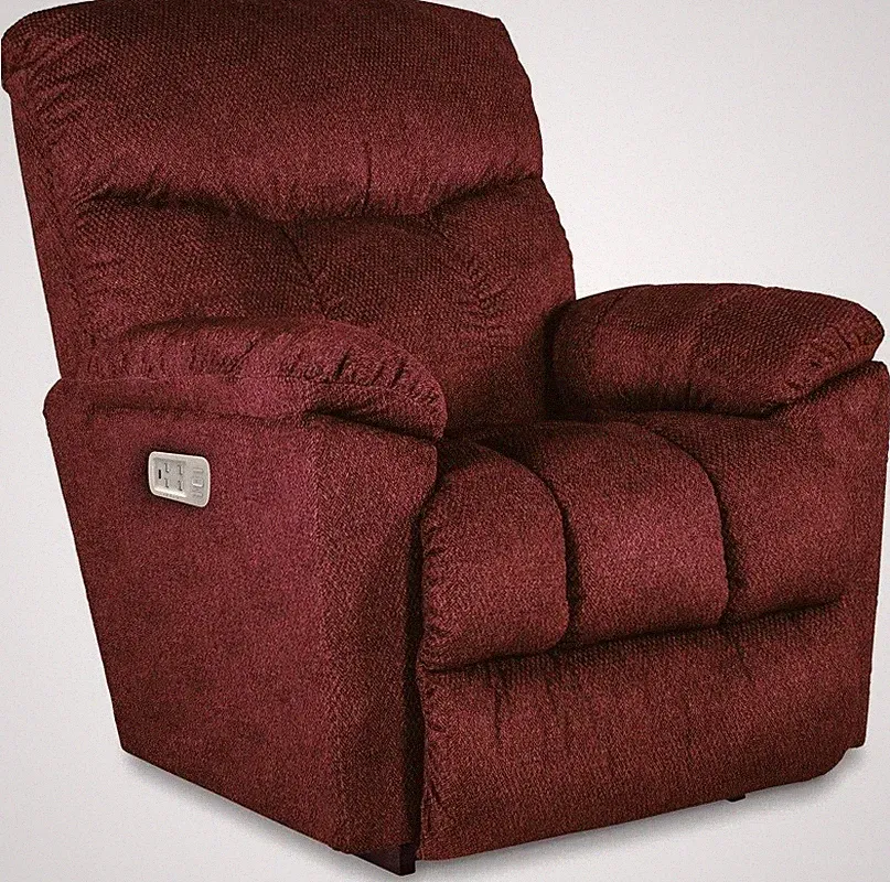 POWER La-Z-Boy Burgundy Wine Rocker Recliner Lazy Boy Chair Lazyboy Recliners