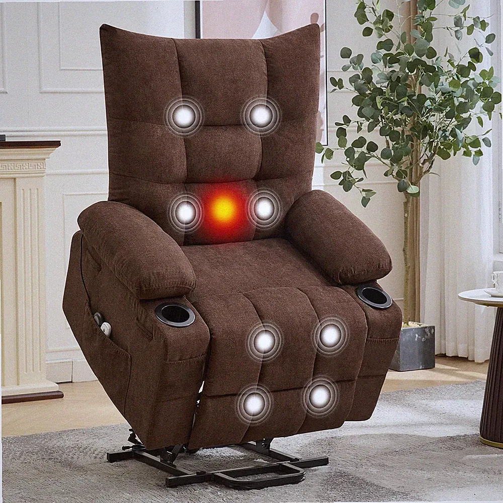 Power Lift Recliner Chair for Elderly with Massage & Heat Recliner Swivel Rocker