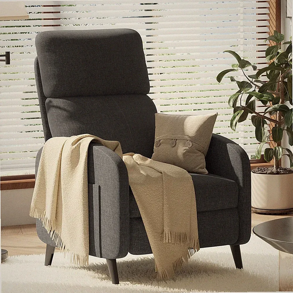 Recliner Chair for Adults, Fabric Small Reclining Chair Home Theater Seating