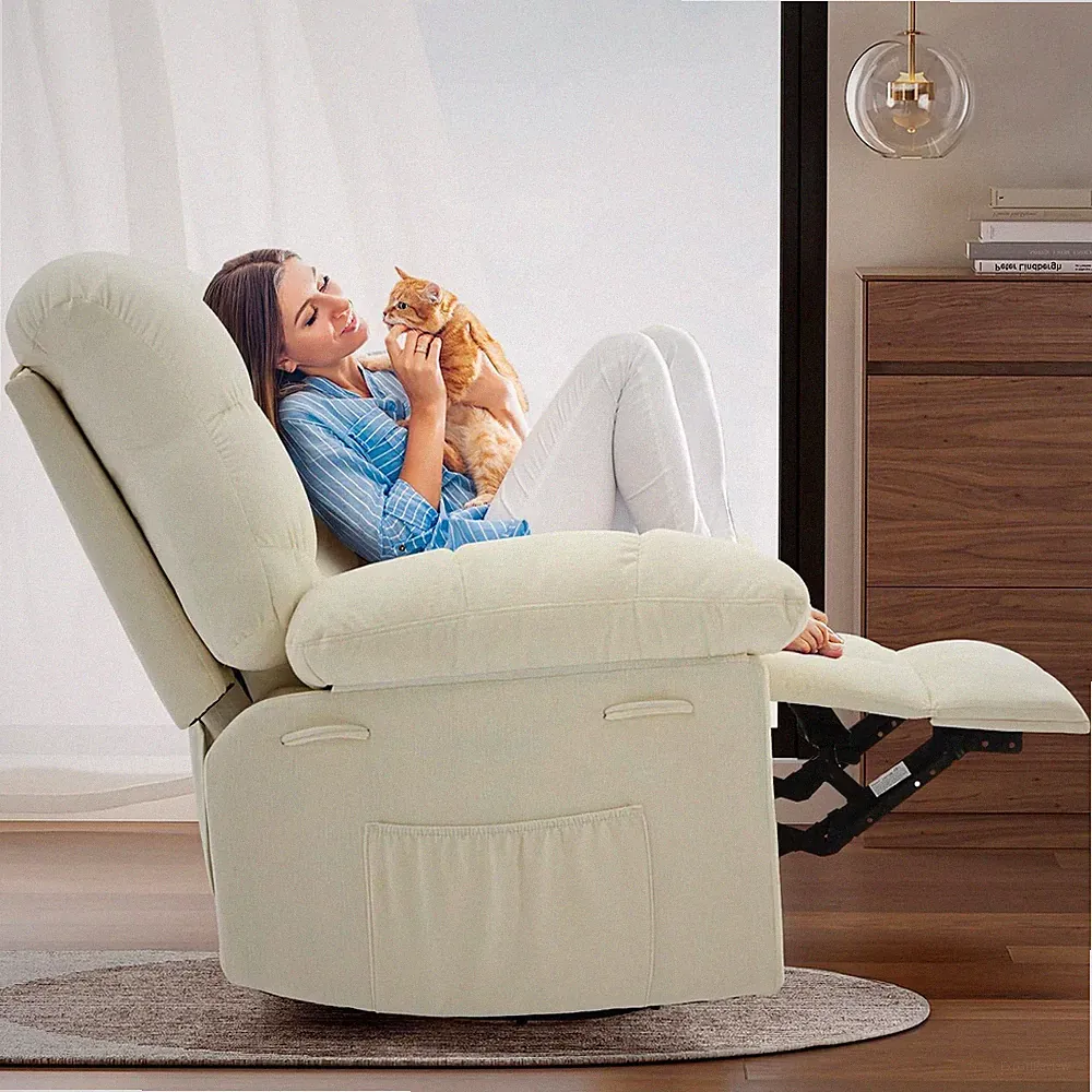Swivel Accent Chair 360°Swivel Rocker Chair,Swivel Rocking Recliner Comfortable